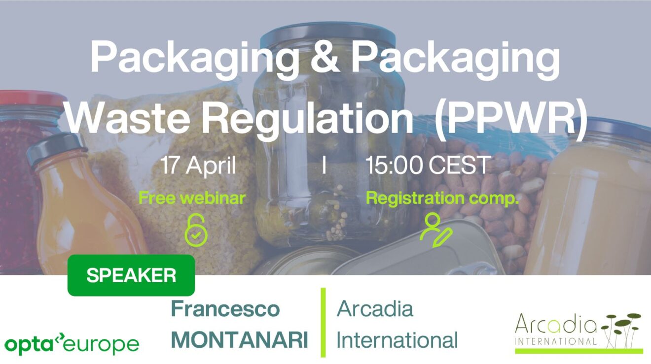 Webinar Packaging And Packaging Waste Regulation OPTA Europe